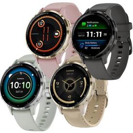 Garmin Venu 3S | 41mm |  Soft gold with French grey case and leather band 燒磚可可 | 中英文版