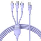 Baseus Flash Series2  Type-C to 3-in-1 Fast Charging Data Cable (Lightning+ Type-C+ Micro) 100W 1.5m  Purple