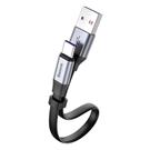 Baseus Simple HW Quick Charge Charging Data Cable USB For Type-C 40W 23cm  Gray black
