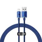 Baseus Crystal Shine Series Fast Charging Data Cable USB to ip 2.4A 1.2m Blue