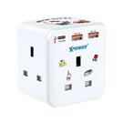 XPower x Sanrio Hello Kitty Cube-shaped Wall Socket Splitter Authorized Goods White