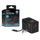 XPower TA70C Built-in Cable 70W PD+PPS GaN Travel Adaptor Authorized Goods Transparent Black