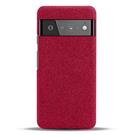 Google Pixel 6 Pro 布紋手機保護套 紅色