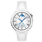 Huawei Watch GT 3 Pro 43mm 銀色表圈白色陶瓷錶殼白色皮錶帶