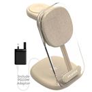 Magic-Pro ProMini Magnetic 3 in 1 Wireless Charger with power adaptor 香港行貨 Beige
