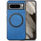  Google Pixel 8 Pro Luxury Shockproof Magnetic Charging Leather Case Blue